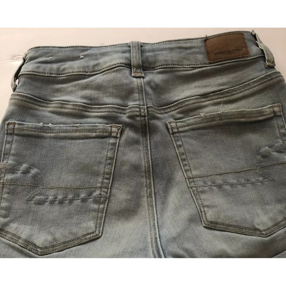 American Eagle-SZ: 2 Woman’s Next Level Stretch/Hi-Rise Shortie Denim Shorts - Picture 11 of 13